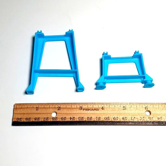 Replacement Parts Mouse Trap Game Hasbro 2 Blue Plastic Stair Supports Pieces - Picture 2 of 5